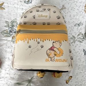 Loungefly Winnie the Pooh Honeypot Mini Backpack & Card Wallet (New)